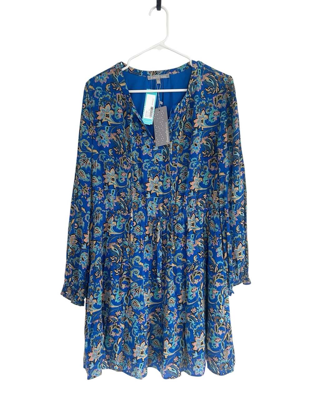 Daniel Rainn Macie Floral Paisley Tiered Mini Dress Size PXL